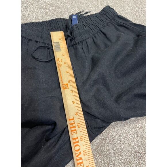 Chaps pull on wide leg pants womens sz small black linen trousers minimalistic - Picture 8 of 12